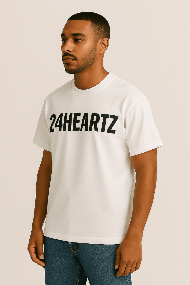24HEARTZ Cotton Logo Print T-Shirt - ITS24HEARTZ