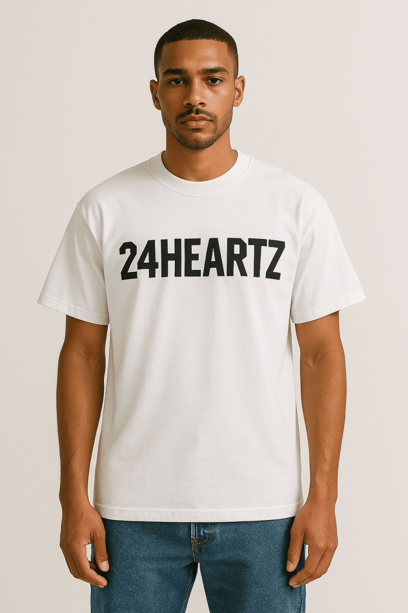 24HEARTZ Cotton Logo Print T-Shirt - ITS24HEARTZ