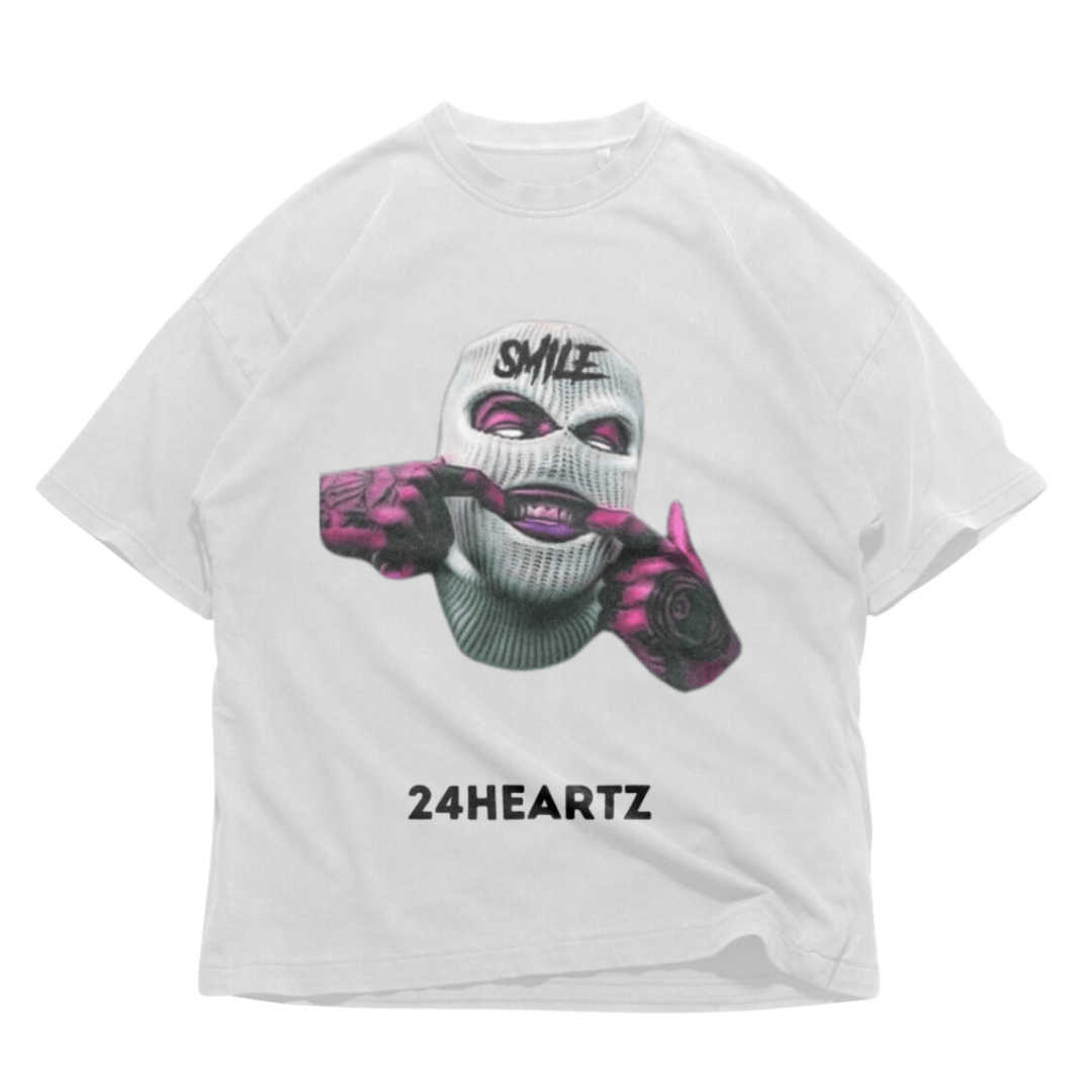 24Heartz Gangsta Smile T-Shirt - 24HEARTZ